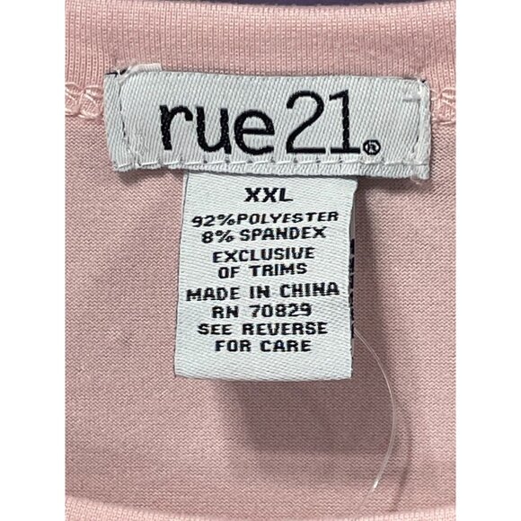 Rue 21 - Women's Short Sleeves T-Shirt - Pink - XXL - Picture 9 of 12